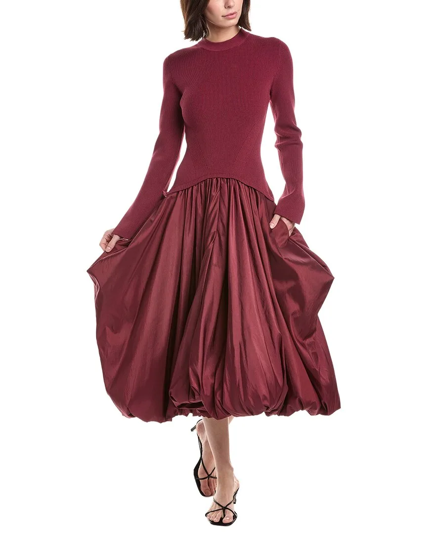 Kenlie Mock Neck Midi Dress by Simkhai