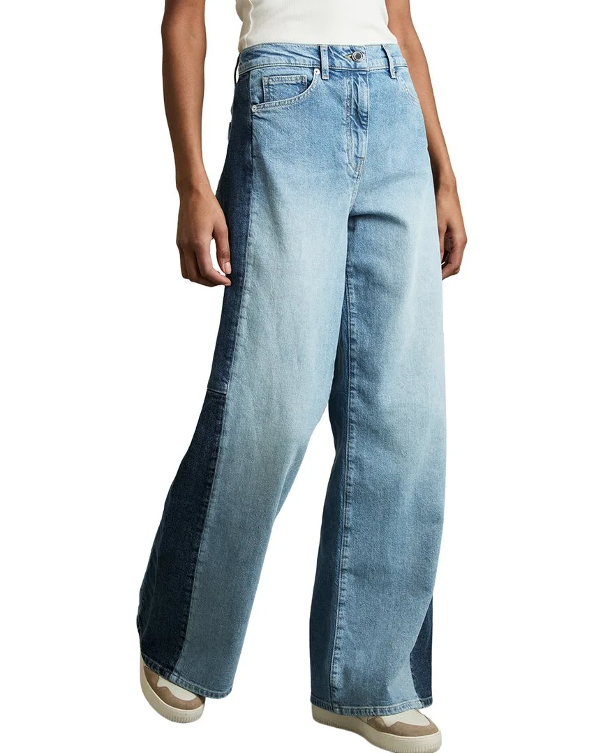 Briar Contrast Panel Wide Leg Jean by Reiss