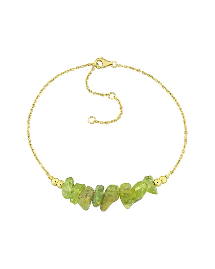 Silver 1.20 ct. tw. Peridot Bead Bracelet by Rina Limor