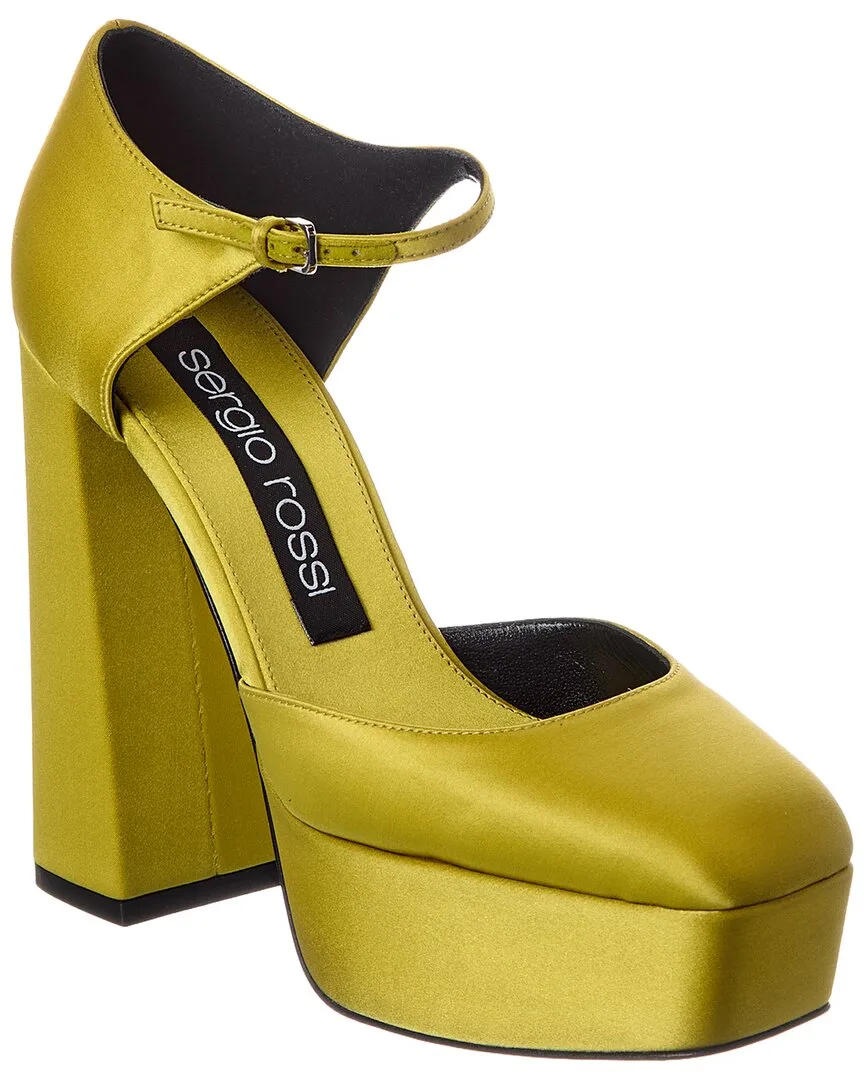 Alicia 80 Satin Platform Pump by Sergio Rossi