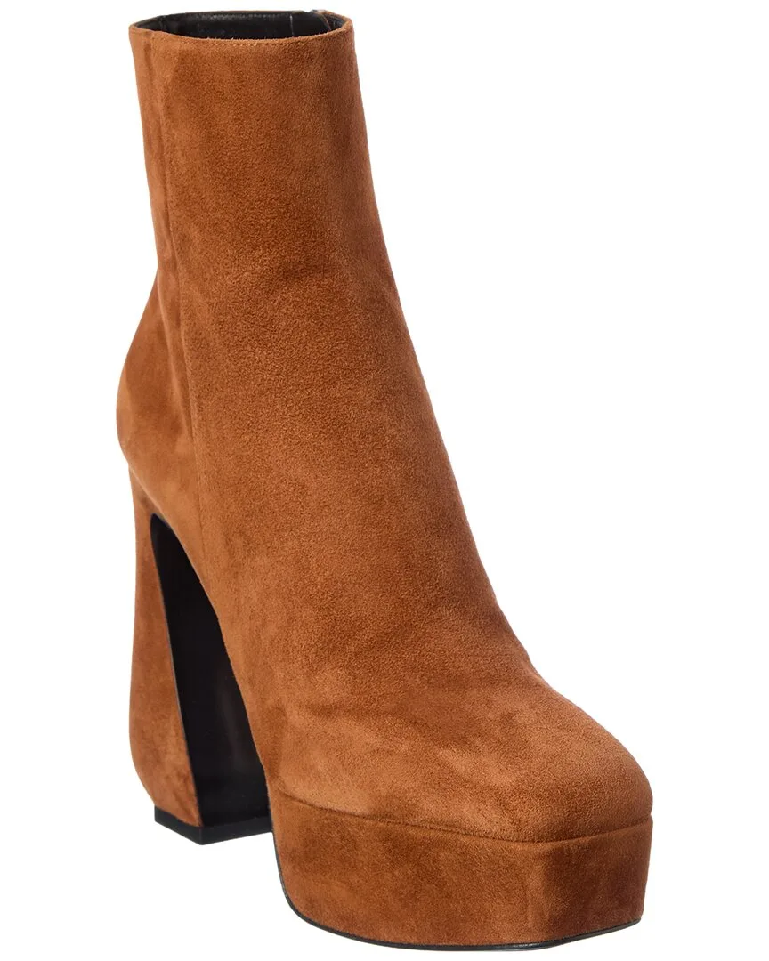 85 Suede Platform Bootie by Sergio Rossi