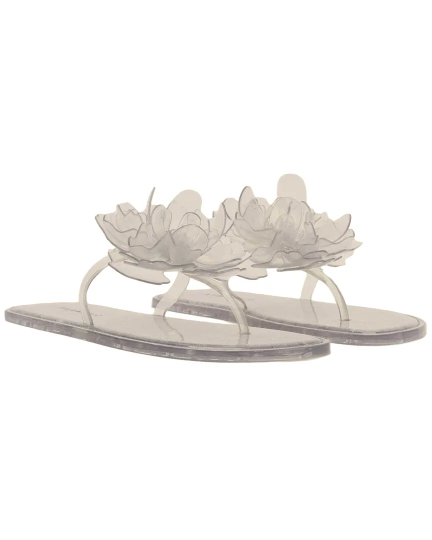 Ivory Flower Jelly Sandal
