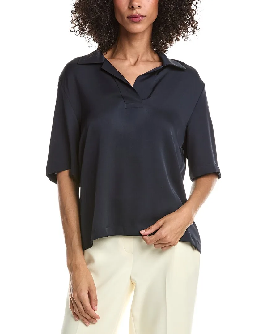 Silk Polo Top by Theory