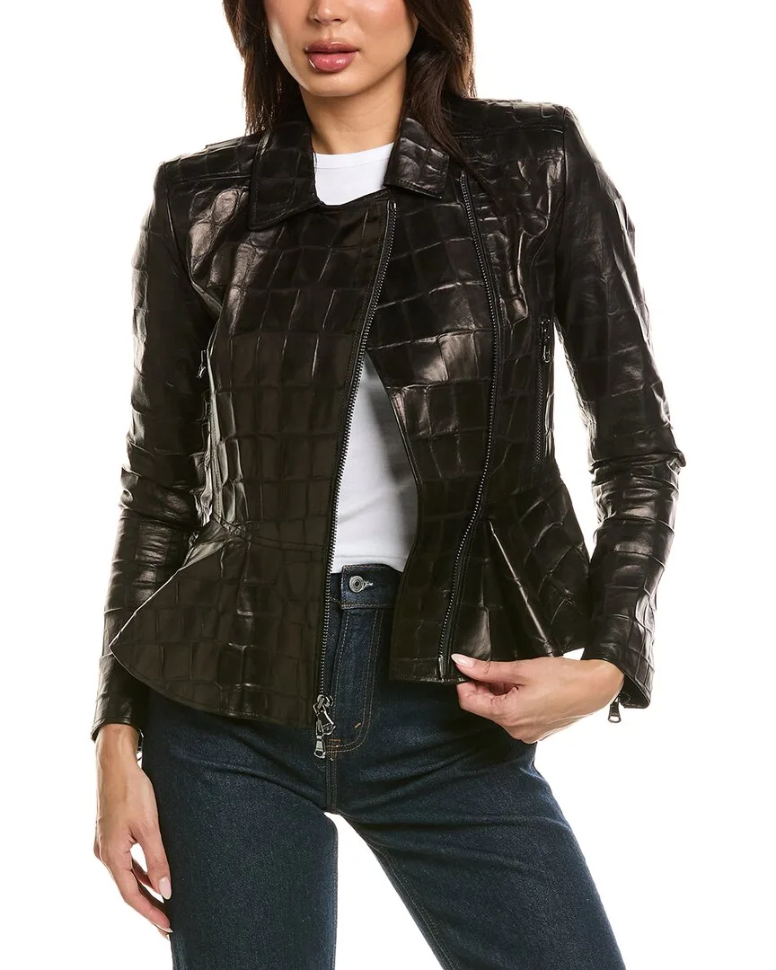 Lyric Peplum Biker Jacket