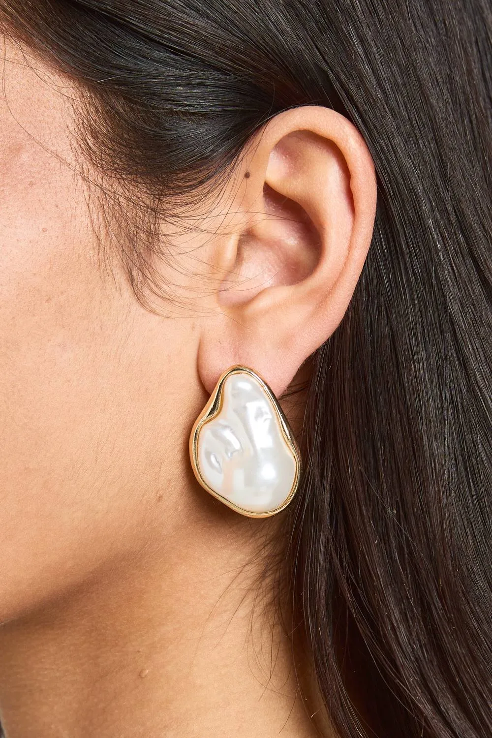 Pearl Large Stud Earrings