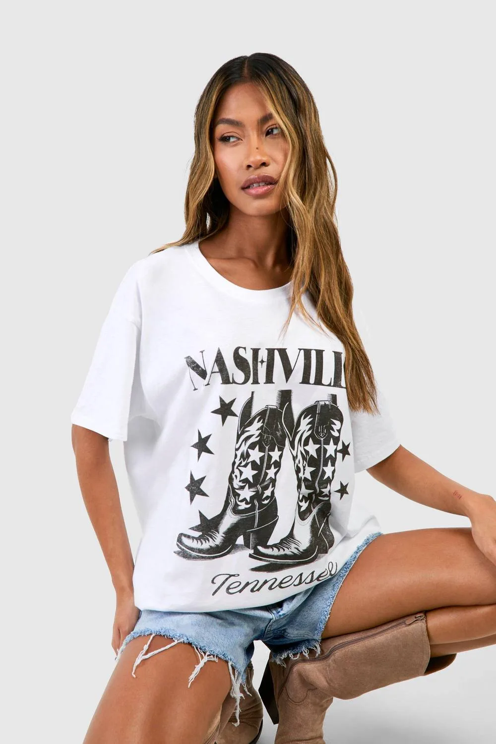 Nashville Oversized T-Shirt by boohoo