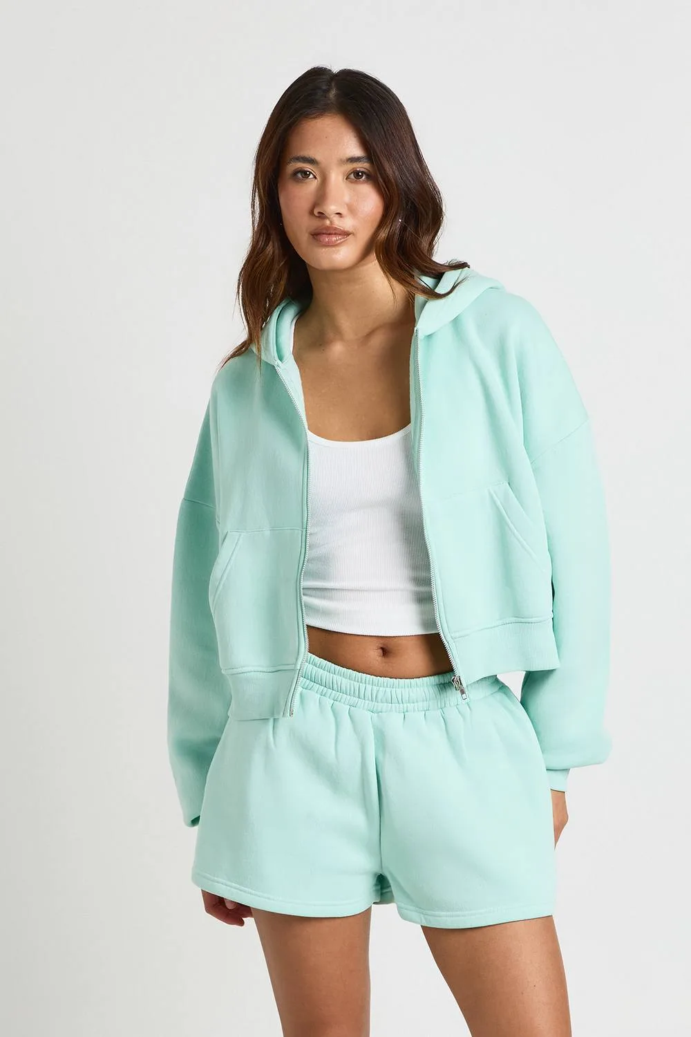 Ath Club Towelling Applique Oversized Zip Through Hoodie by boohoo