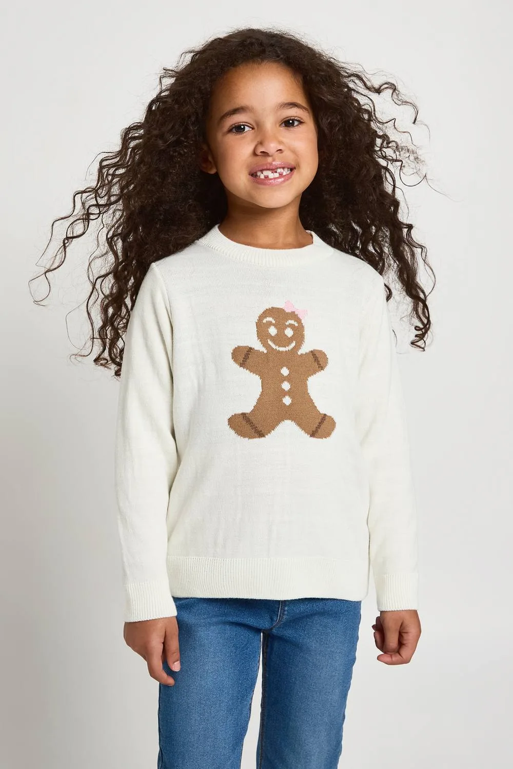 Matching Family Gingerbread Man Christmas Jumper by boohoo