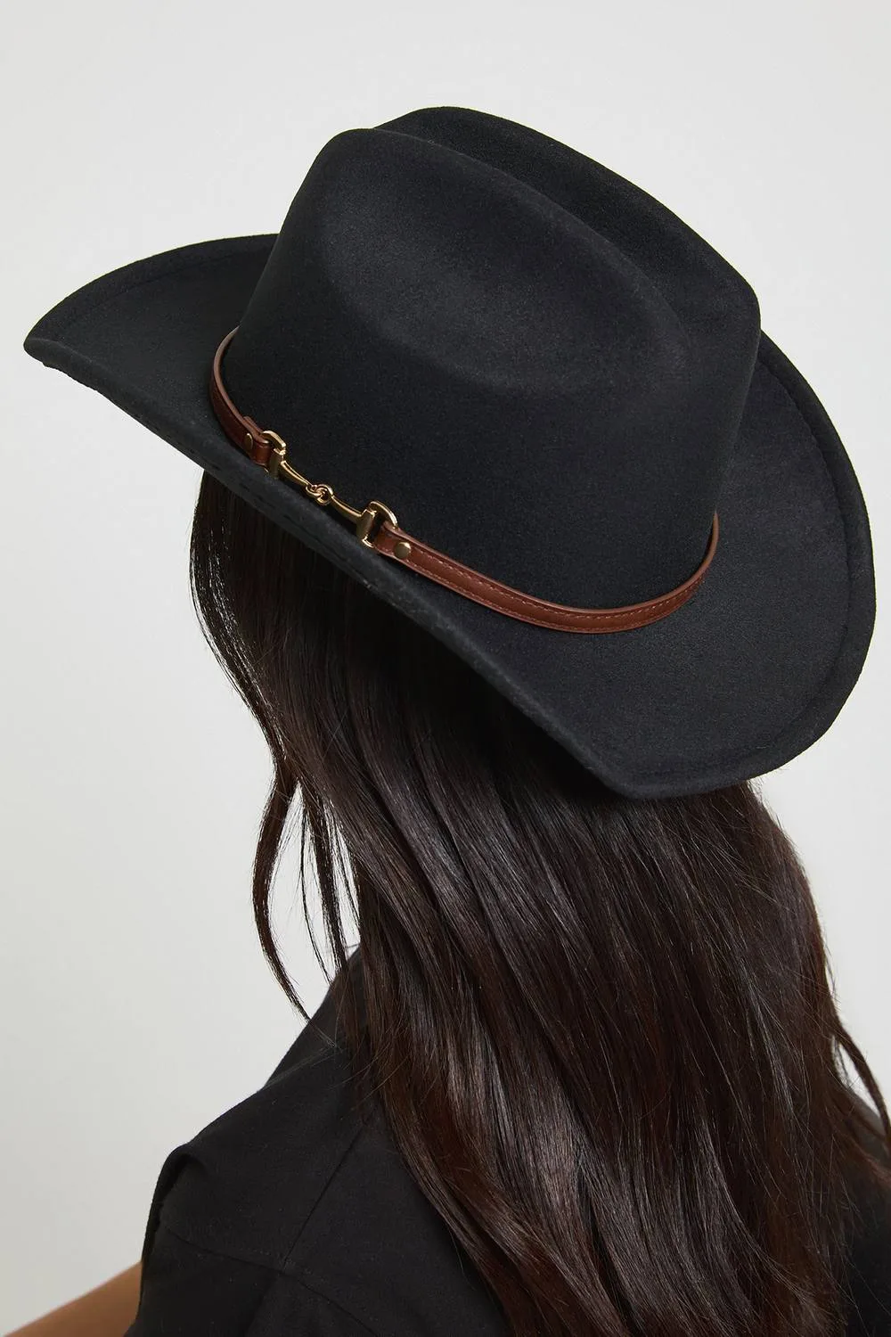 Buckle Trim Western Cowboy Hat by boohoo