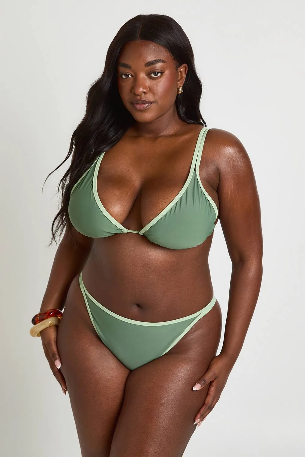 Contrast High Leg Bikini by boohoo