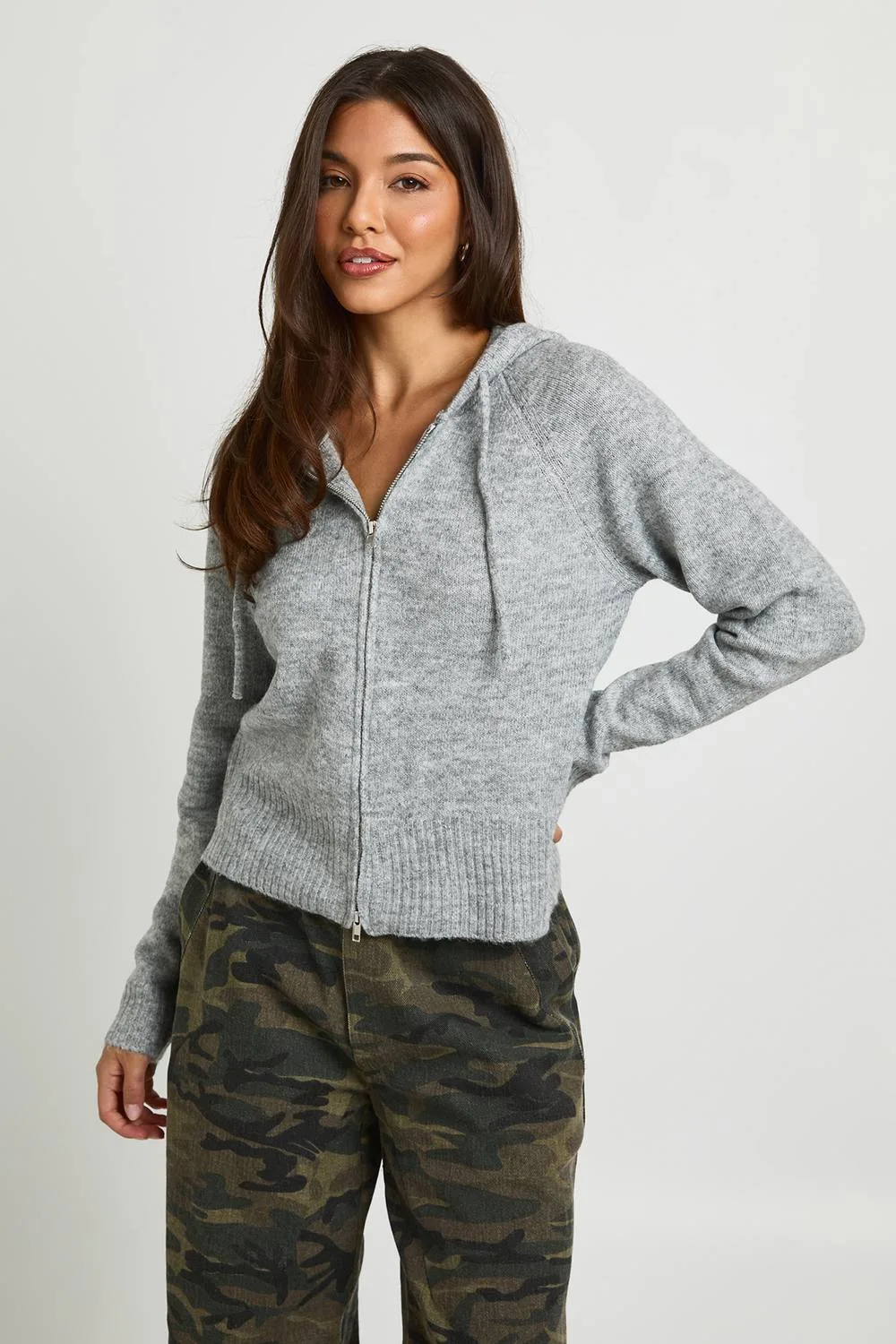 Knitted Hoody by boohoo