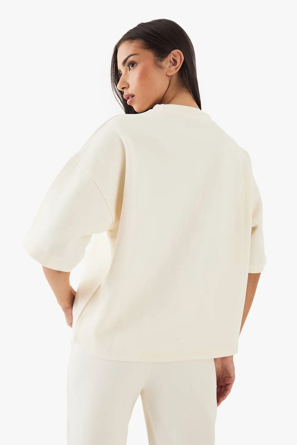 DSGN Studio Pocket Detail Short Sleeve Interlock Oversized T-Shirt by Dsgn Studio