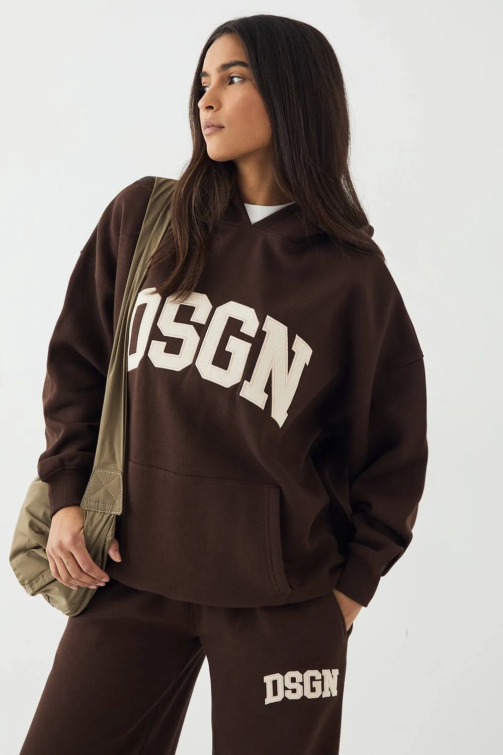 DSGN Studio Cord Applique Oversized Hoodie by Dsgn Studio