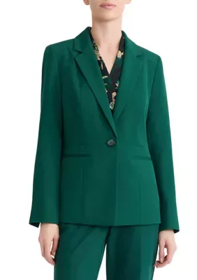 One-Button Notch Collar Jacket by Kasper