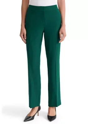 Fly Front L-Pocket Crepe Trousers by Kasper