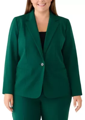 One Button Notch Collar Jacket by Kasper