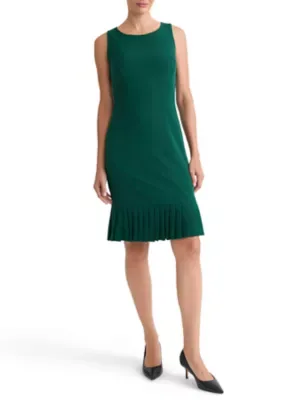 Sheath Dress with Pleats by Kasper