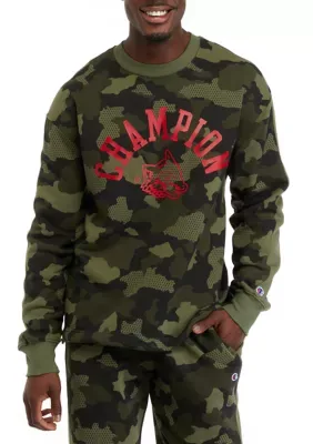 Camouflage Logo Graphic Pullover by Champion