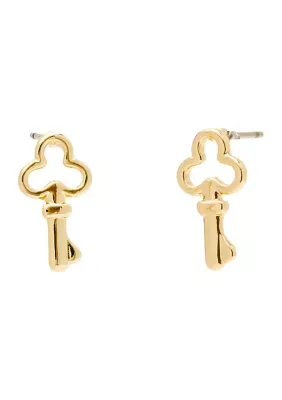 Tone Key Stud Earrings by Crown & Ivy