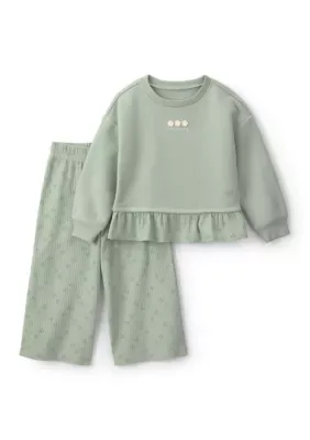 Floral Long Sleeve Shirt and Pants Set by Carter's