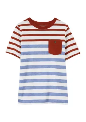 Short Sleeve Stripe Pocket T-Shirt by Carter's