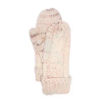 Color Block Stripe Cable Mittens