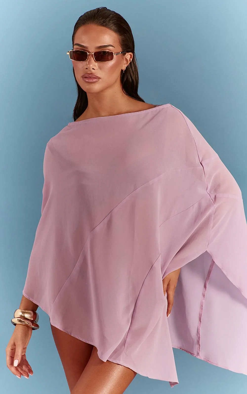 Chiffon Cape Top by PrettyLittleThing