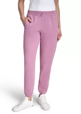 DKNY Sport Highline Rib Mid Rise Joggers with Pockets