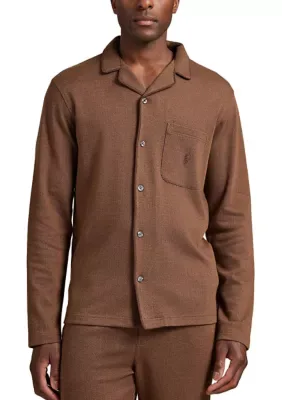 Herringbone Long Sleeve Pajama Top by Polo Ralph Lauren