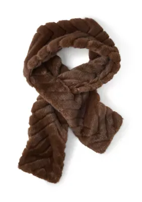 Chevron Faux Fur Muffler by Vince Camuto