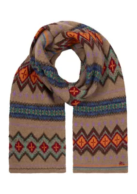 Wool Printed Scarf by Polo Ralph Lauren