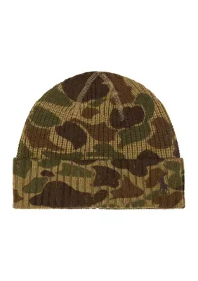 Printed Camo Beanie by Polo Ralph Lauren