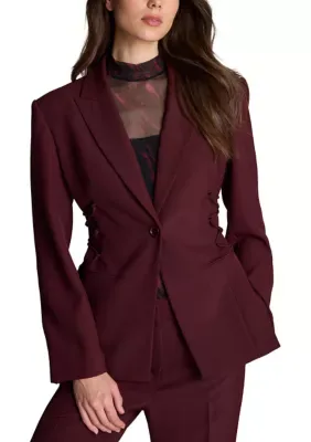 One Button Side Lace Up Blazer by Kenneth Cole