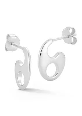 Sterling Silver Mariner Link Drop Earrings