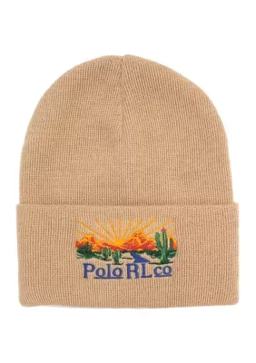 Desert Embroidered Polo Beanie by Polo Ralph Lauren