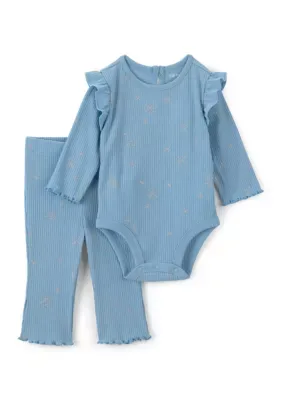 Ruffle Bodysuit and Pants Set by Carter's