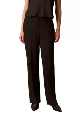 Pinstripe High Rise Extend Tab Trousers by Calvin Klein