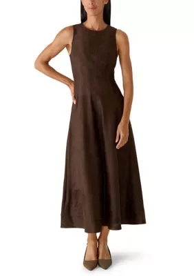 Sleeveless Suede Midi Dress by Crown & Ivy