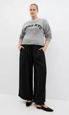Alana Relaxed Wide Leg Pant by City Chic