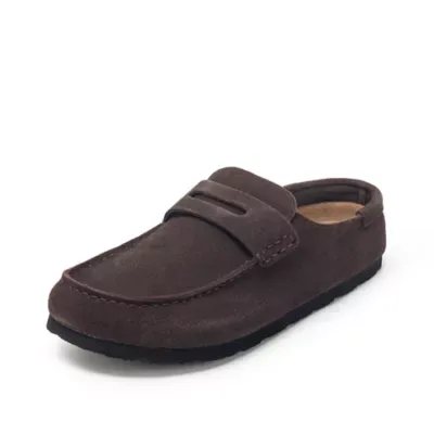 Monina Suede Penny Loafer Clog by Yellow Box