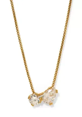 Plated Toi Moi Sliding Pendant Necklace, 16 In