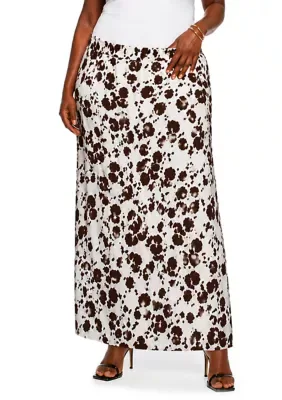Cow Print Maxi Skirt by Coin1804