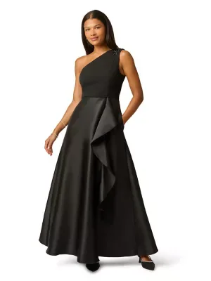 Combo Mikado Ruffle Gown by Papell Studio