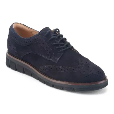 Veanna eFlex Casual Lace-Up Oxfords - Dark Blue Suede by Easy Spirit