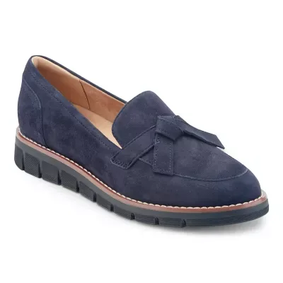 Vinaya eFlex Casual Loafers - Dark Blue Suede by Easy Spirit