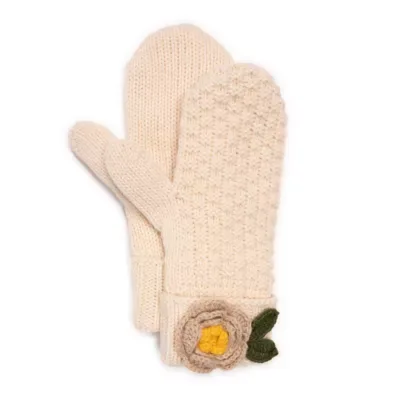 Mitten W/ Crochet Flower by MUK LUKS