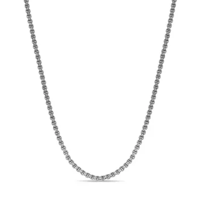 5mm Box Link Chain Necklace 24 In by Lynx