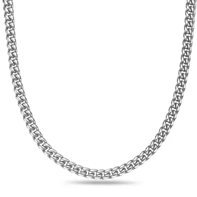 10mm Stainless Steel Curb Chain Necklace 24 In by Lynx