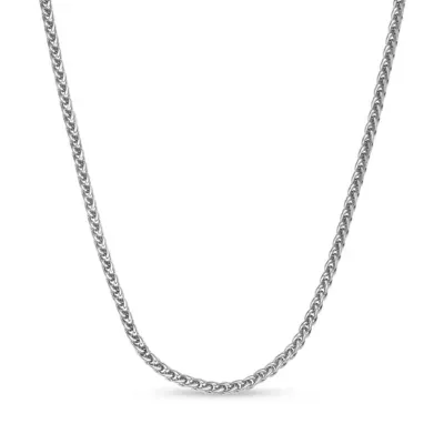 Stainless Steel Wheat Chain Necklace 24 In by Lynx