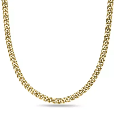 10mm Stainless Steel Curb Chain Necklace 24 In